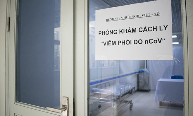 Phòng khám cách ly bệnh do nCoV tại Bệnh viện Hữu nghị Việt - Xô. Ảnh: Nguyễn Chi.