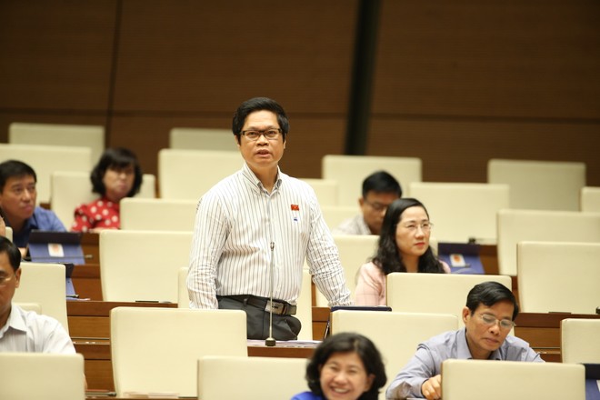 Chủ tịch VCCI Vũ Tiến Lộc phát biểu tại Quốc hội - (Ảnh QK) 