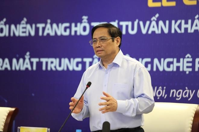 Thủ tướng Phạm Minh Chính dự lễ công bố kết nối Nền tảng Telehealth tới 100% tuyến huyện và ra mắt Trung tâm công nghệ phòng, chống dịch COVID-19 Quốc gia tháng 8/2021