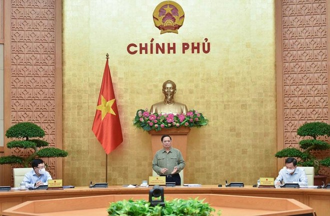 Thủ tướng Phạm Minh Chính chủ trì phiên họp Chính phủ thường kỳ chiều ngày 6/11 (Ảnh: Nhật Bắc)