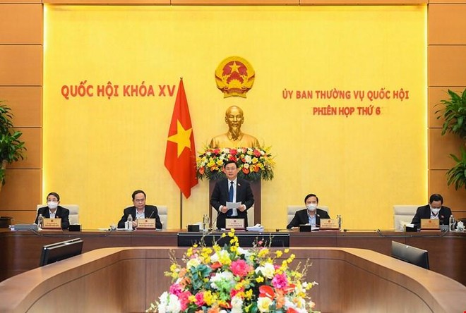 Chủ tịch Quốc hội phát biểu bế mạc phiên họp thứ sáu.