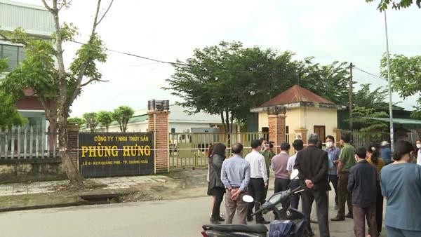 Công ty TNHH Thuỷ sản Phùng Hưng, một trong những ổ dịch Covid-19 tại KCN Quảng Phú khi ghi nhận hơn 300 F0