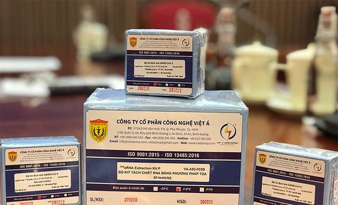 Kit test PCR Công ty Việt Á đang bị nghi vấn nguyên liệu nhập từ Trung Quốc.
