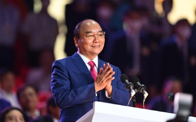 Ông Nguyễn Xuân Phúc, Chủ tịch nước CHXHCN Việt Nam tuyên bố khai mạc Đại hội Thể thao Đông Nam Á 2021 tại Việt Nam.