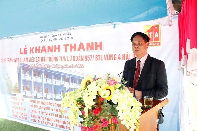 Đồng chí Huỳnh Tấn Việt, Ủy viên Trung ương Đảng, Bí thư Đảng ủy Khối các cơ quan Trung ương phát biểu tại lễ khánh thành