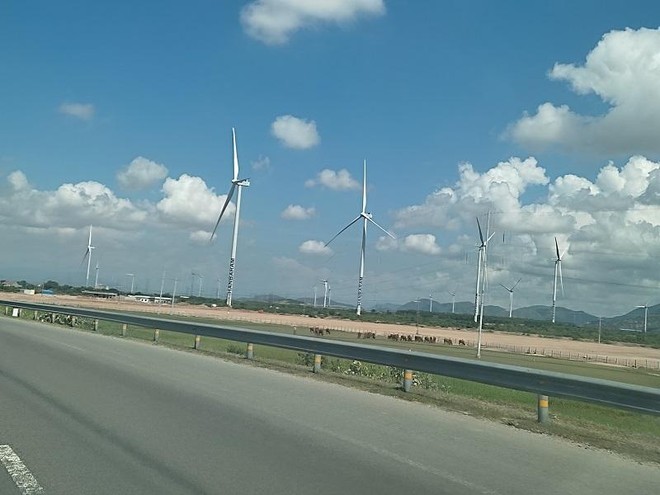 Dự án điện gió ở tỉnh Ninh Thuận. Ảnh: N.T