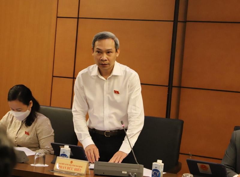 Đại biểu Phan Đức Hiếu, Ủy viên Thường trực Ủy ban Kinh tế của Quốc hội phát biểu tại tổ - (Ảnh HD).