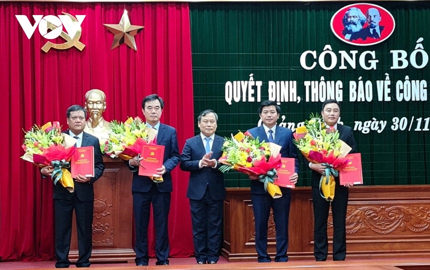 Tỉnh ủy Quảng Bình công bố Quyết định, Thông báo về công tác cán bộ.