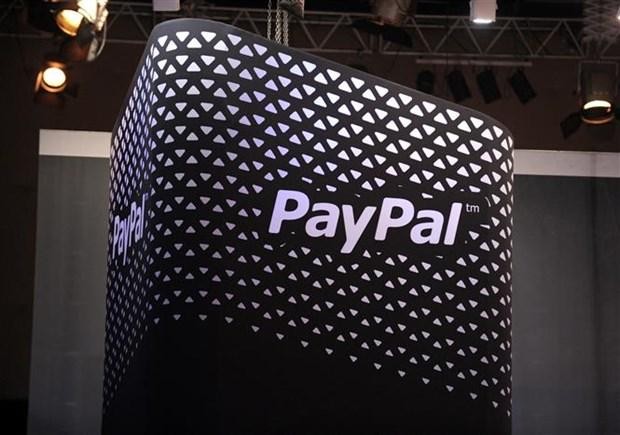 Biểu tượng mạng thanh toán điện tử PayPal tại một sự kiện ở Saint-Denis, gần thủ đô Paris (Pháp). (Ảnh: AFP/TTXVN).