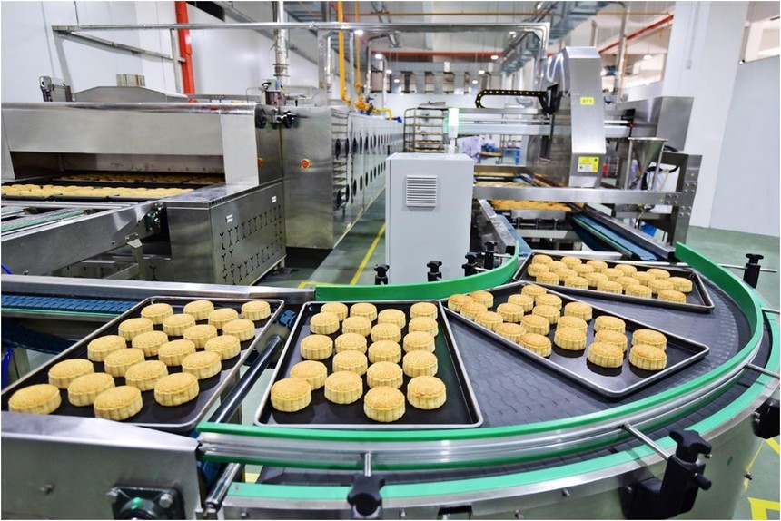Dây chuyền sản xuất bánh trung thu KIDO’ s Bakery được đánh giá hiện đại nhất Việt Nam.