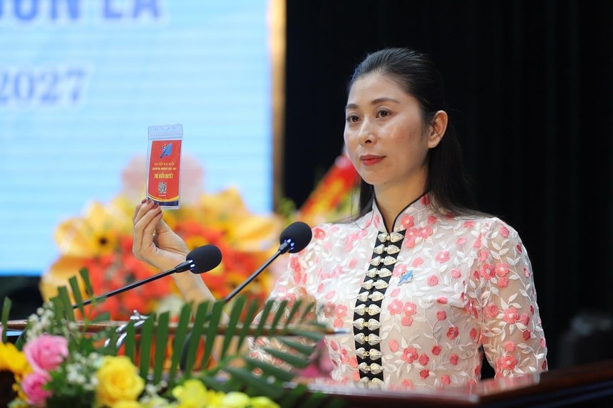 Chị Cầm Thị Huyền Trang tiếp tục được tín nhiệm bầu là Bí thư Tỉnh đoàn Sơn La khoá mới.