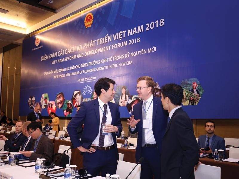Thông qua VRDF, các đối tác quốc tế đề xuất nhiều giải pháp giúp Việt Nam phát triển. Ảnh: Đức Thanh