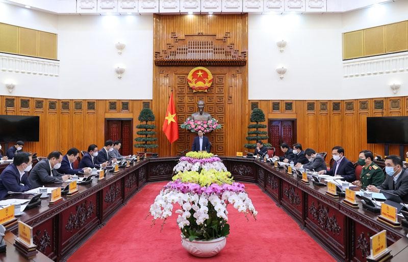 Thủ tướng chủ trì cuộc họp Ban Chỉ đạo quốc gia triển khai thực hiện cam kết của Việt Nam tại Hội nghị COP26 (Ảnh: Nhật Bắc)