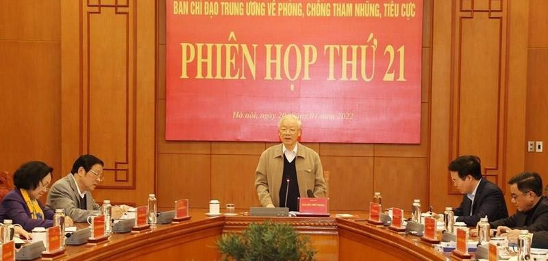 Tổng Bí thư Nguyễn Phú Trọng chủ trì phiên họp.