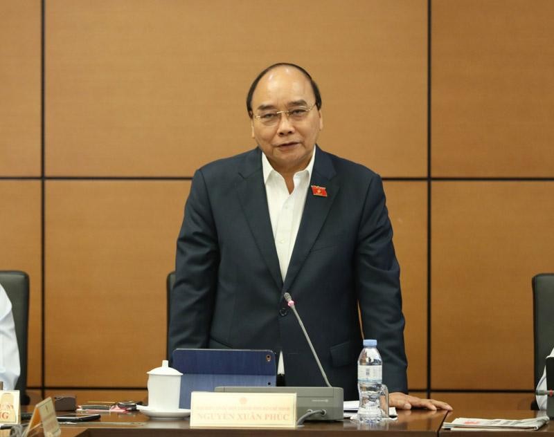 Chủ tịch nước Nguyễn Xuân Phúc phát biểu tại tổ (Ảnh: Duy Linh).