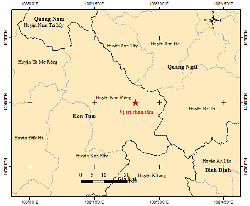 Từ tháng 4/2021 đến nay, Kon Tum ghi nhận hơn 300 trận động đất